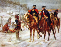 Washington and Lafayette at Valley Forge painting